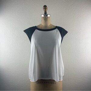 Flirtitude Active l XXL Essential Two-Tone Sporty Baseball Ragland Raw Hem Shirt